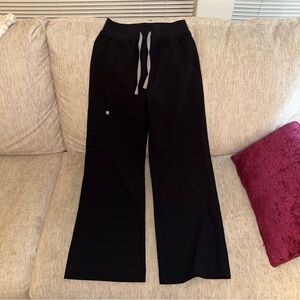 FIGS Black Isabel Wide Leg Scrub Pants